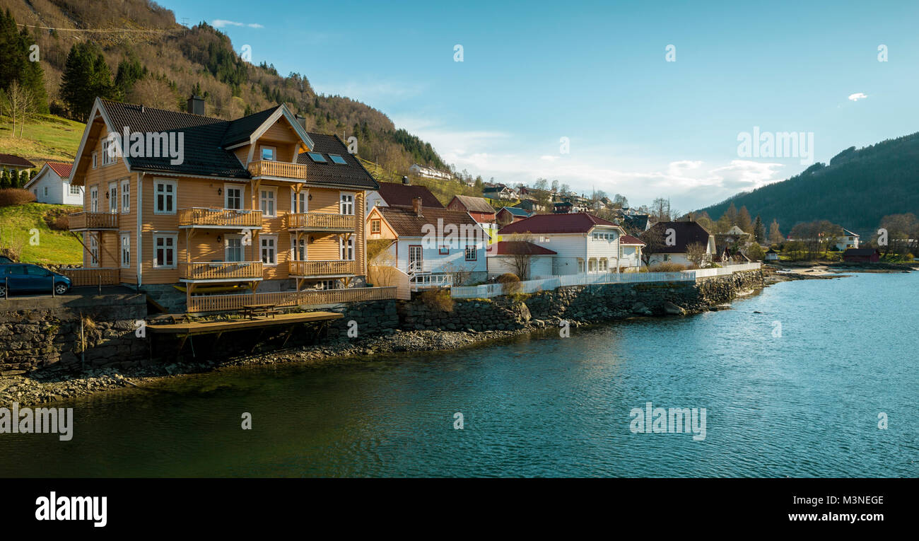 Stryn town in Norway Stock Photo