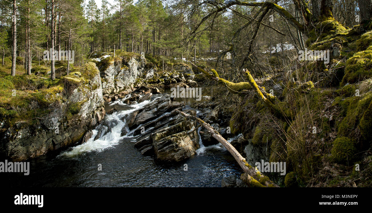 Beautiful waterfall in Norway Stock Photo