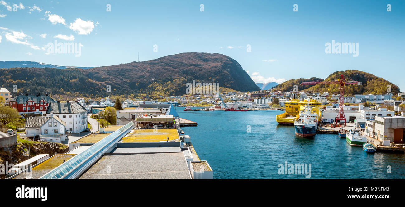 Port in Alesund, Norway Stock Photo