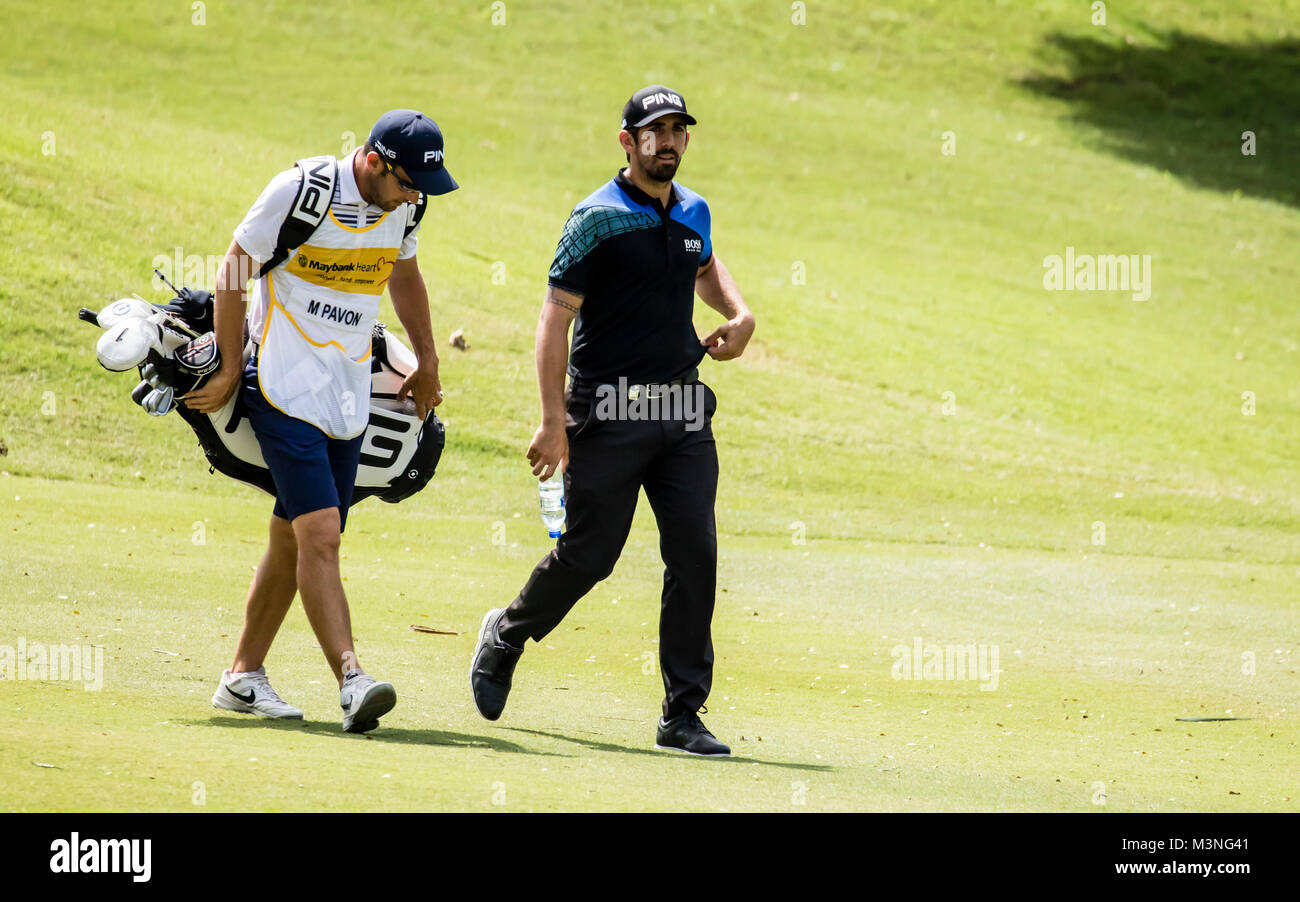 Kuala Lumpur, Malaysia. 4th February, 2018. French pro golfer Matthieu