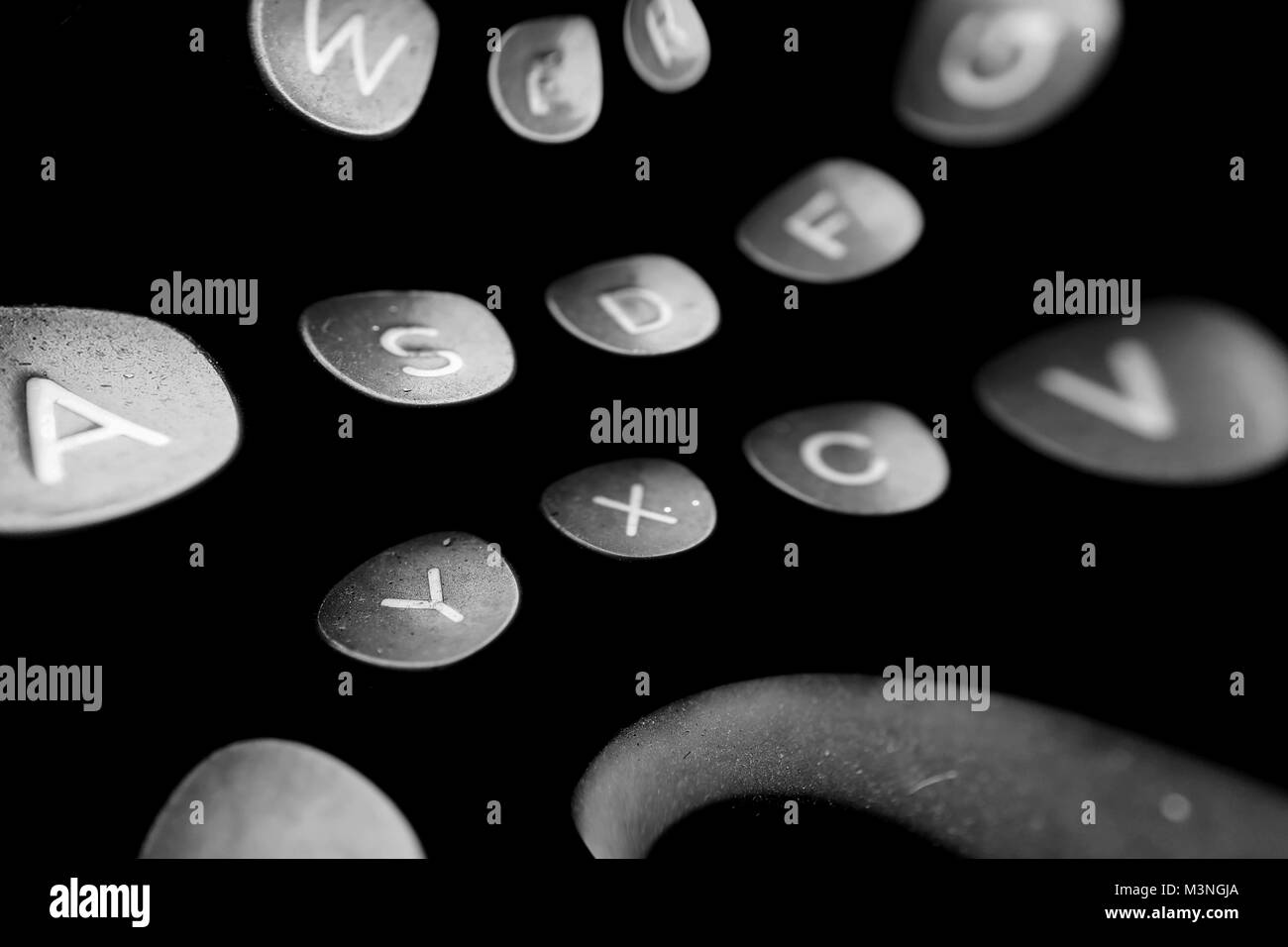 Background in the style of pouring letters Stock Photo - Alamy
