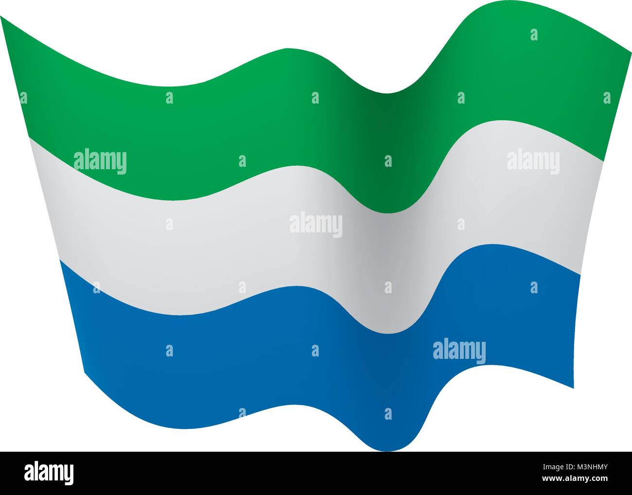 Sierra Leone flag, vector illustration Stock Vector