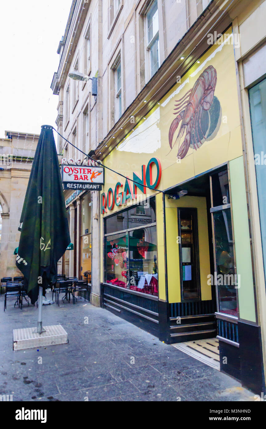 Exterior view of the famous Rogano Seafood Restaurant, Exchange Place