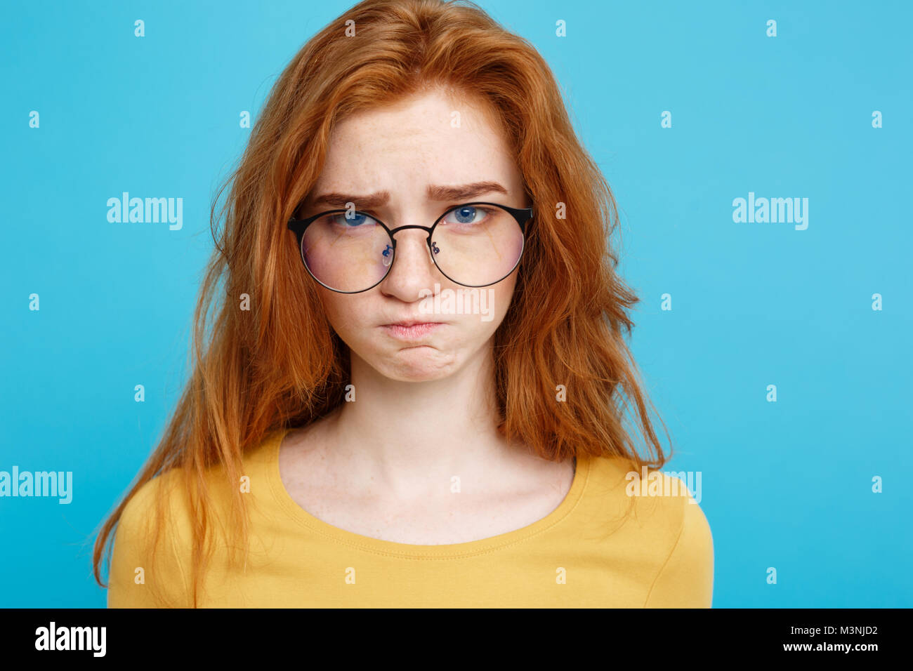 Ginger Girl Glasses Stock Photos Ginger Girl Glasses Stock