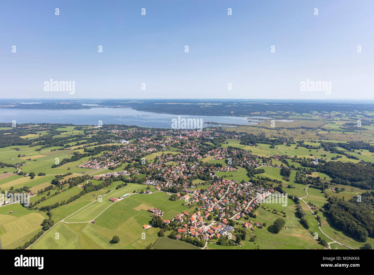 Diessen Aerial view of Dießen am Ammersee, Landsberg, Bavaria, Germany Stock ...