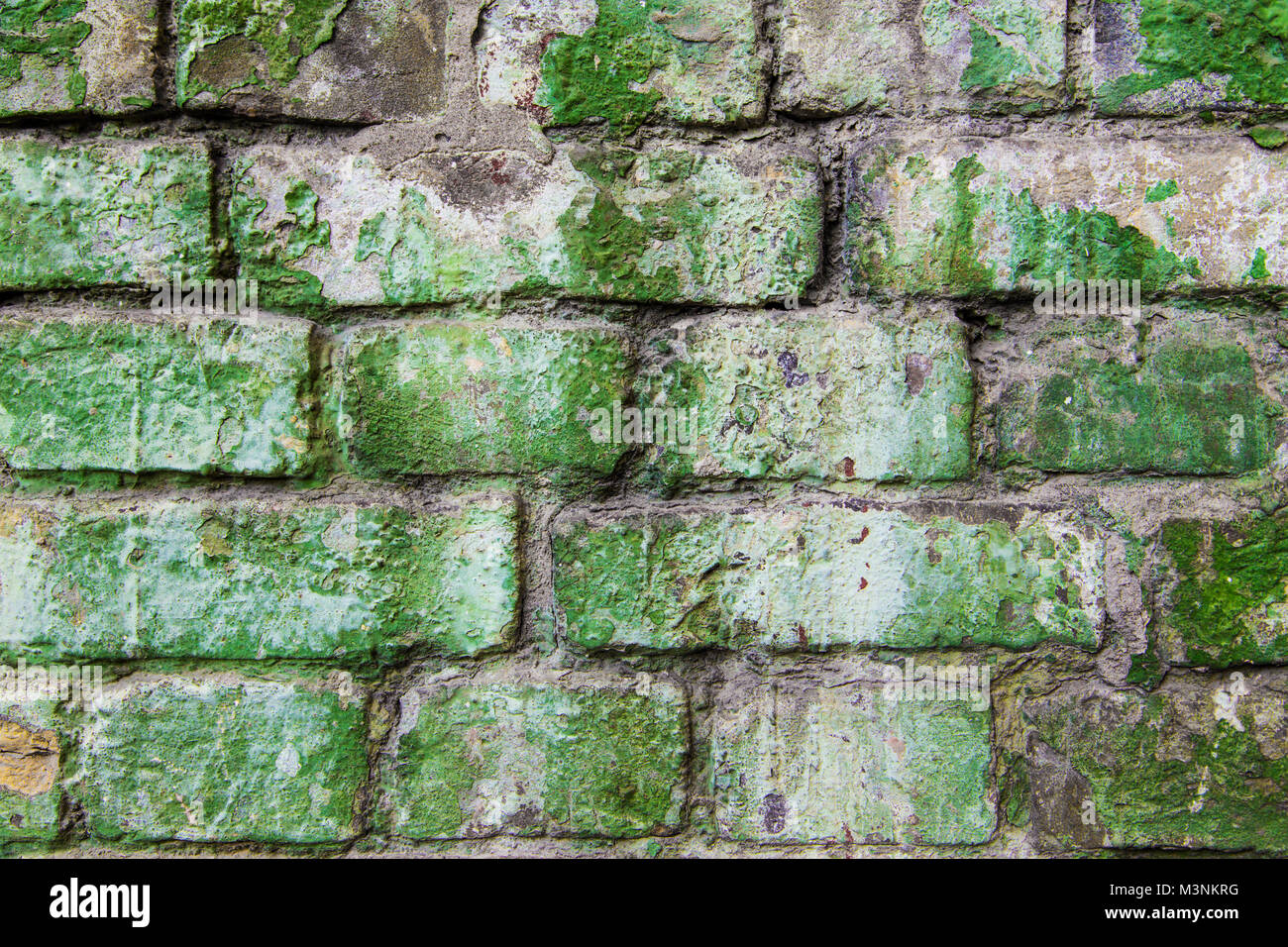 old green brick wall background Stock Photo - Alamy