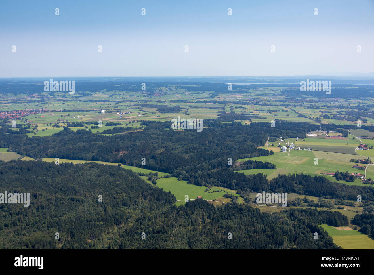 Aerial view of  Deutsches Zentrum für Luft- und Raumfahrt Weilheim, Bavaria, Germany Stock Photo