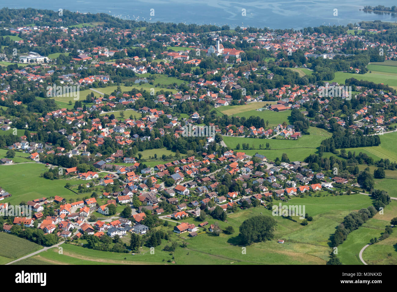 Diessen Aerial view of Dießen am Ammersee, Landsberg, Bavaria, Germany Stock ...