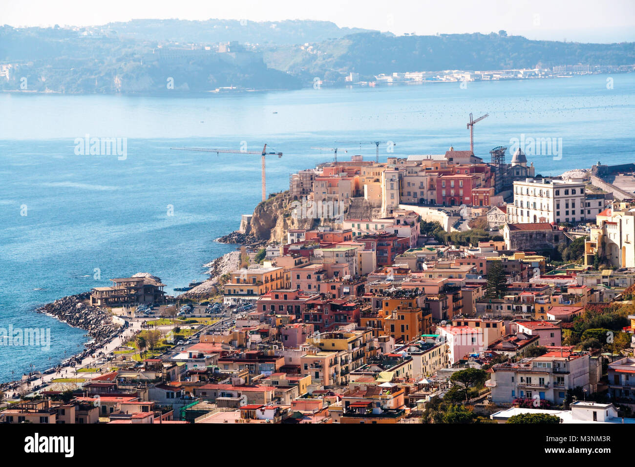 landscape of the gulf of Pozzuoli and Pozzuoli town, Naples, Campi Flegrei,  Italy Stock Photo - Alamy