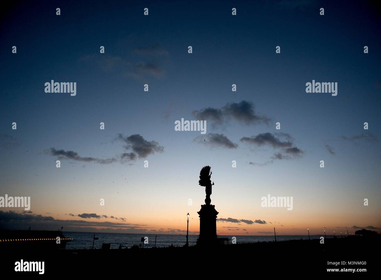 The peace statue in Brighton, England depicts an 'angel of peace