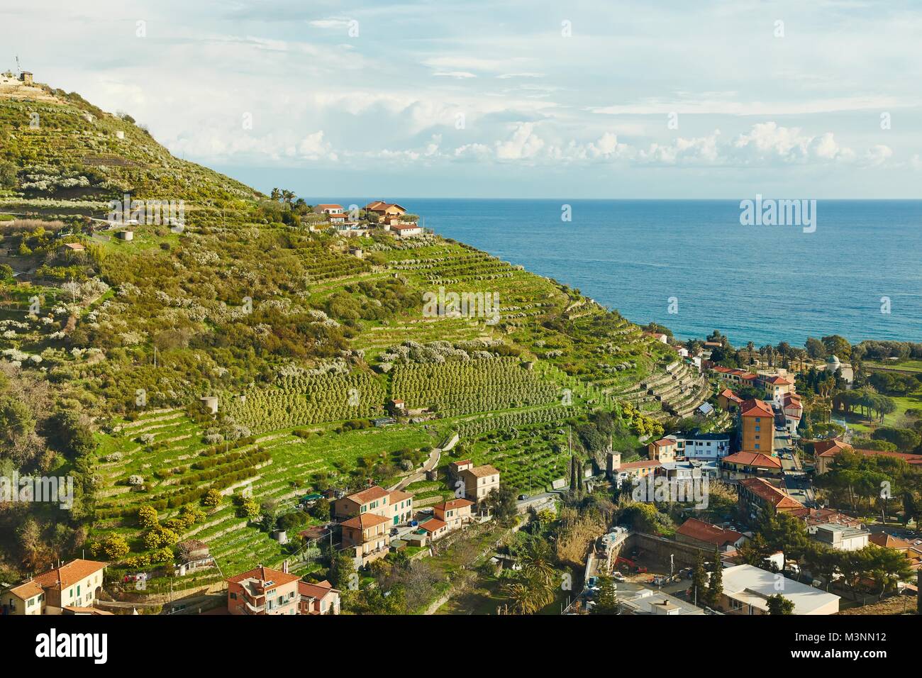 Mediterranean coastal landscape Stock Photo