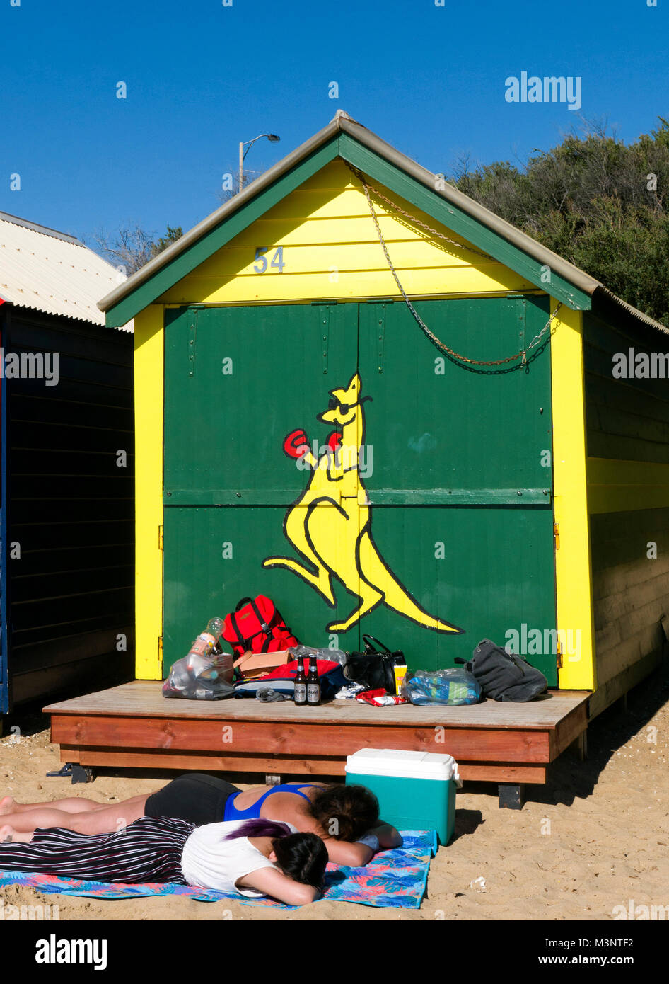 Bathing box Brighton beach Melbourne Australia Stock Photo Alamy