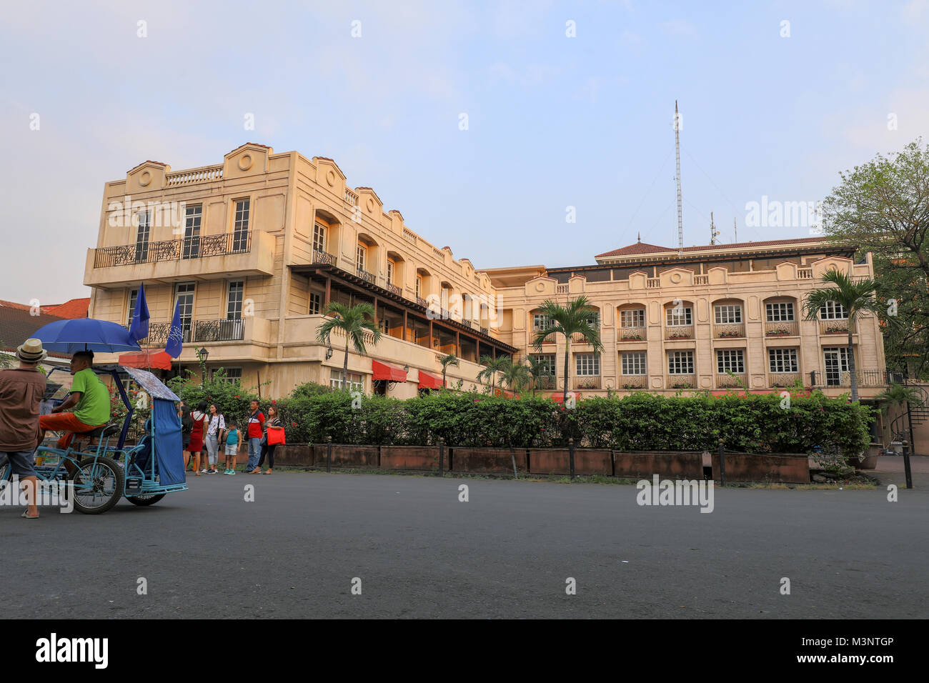 Manila, Philippines - Feb 10, 2018 : Historical building in front of Fort Santiago gate located in the Intramuros district of Manila, Philippines Stock Photo