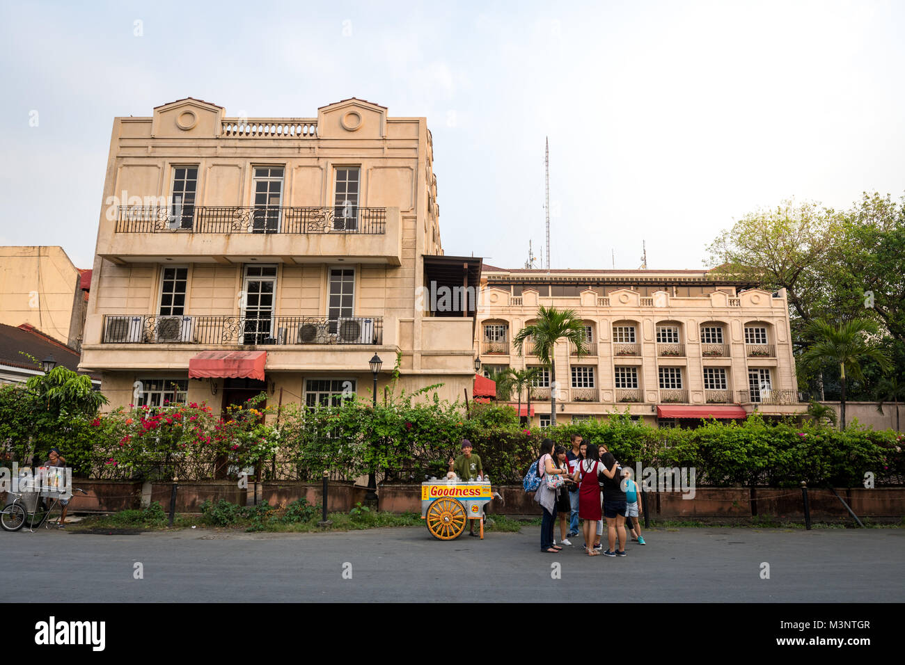 Manila, Philippines - Feb 10, 2018 : Historical building in front of Fort Santiago gate located in the Intramuros district of Manila, Philippines Stock Photo