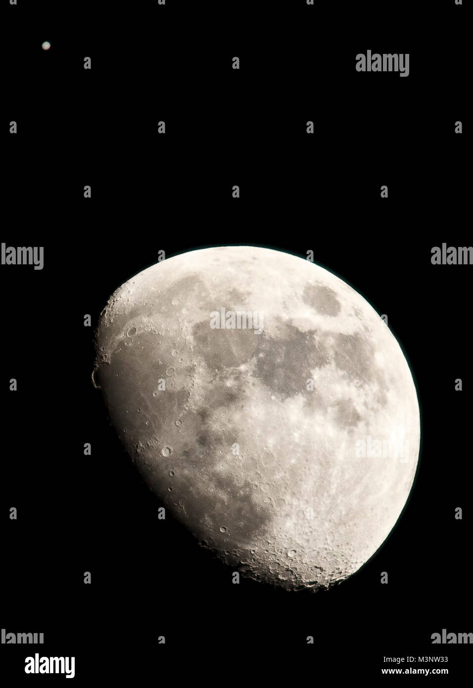 Moon and Jupiter Stock Photo Alamy