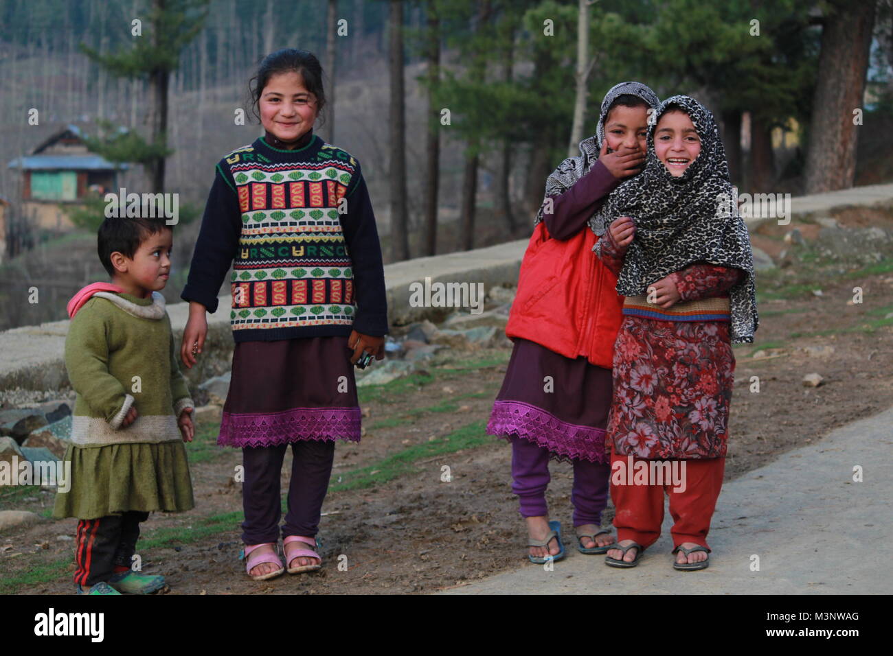 kashmiri children, kupwara, Kashmir, India, Asia Stock Photo Alamy