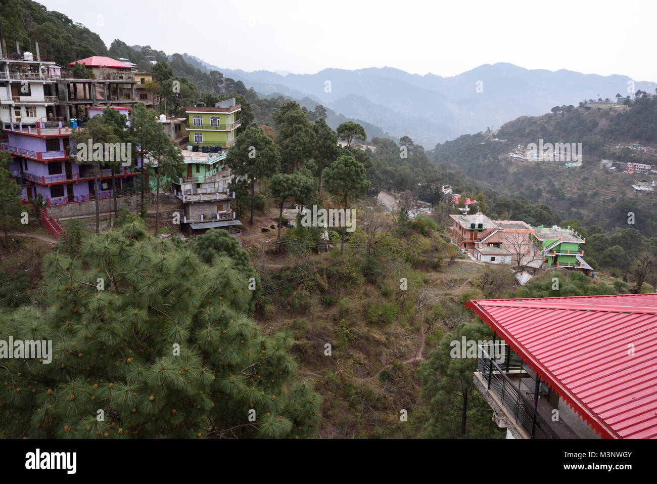 Aerial view of Hill station, Kasauli, Himachal Pradesh, India, Asia Stock  Photo - Alamy