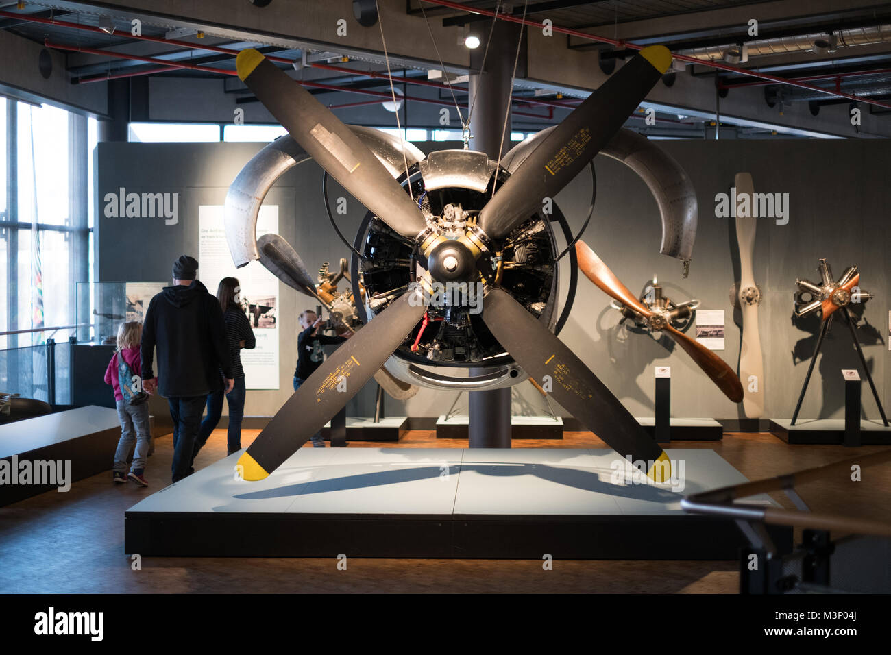 Berlin, Germany - February, 2018: Aviation exhibition at German Museum of Technology (Deutsche Technikmuseum Berlin (DTMB)) Stock Photo