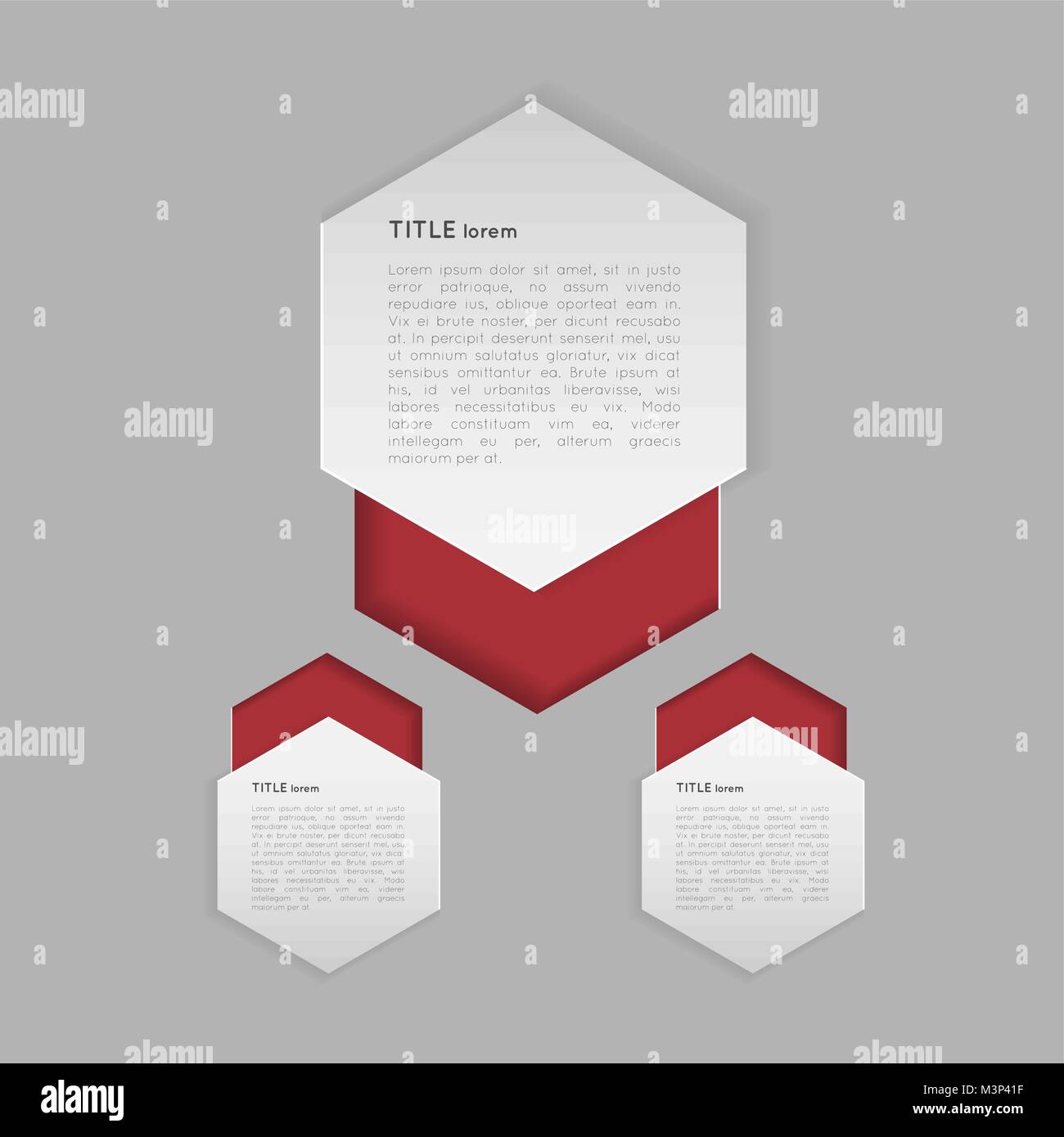 abstract design template with option infographic hexagons Stock Vector ...