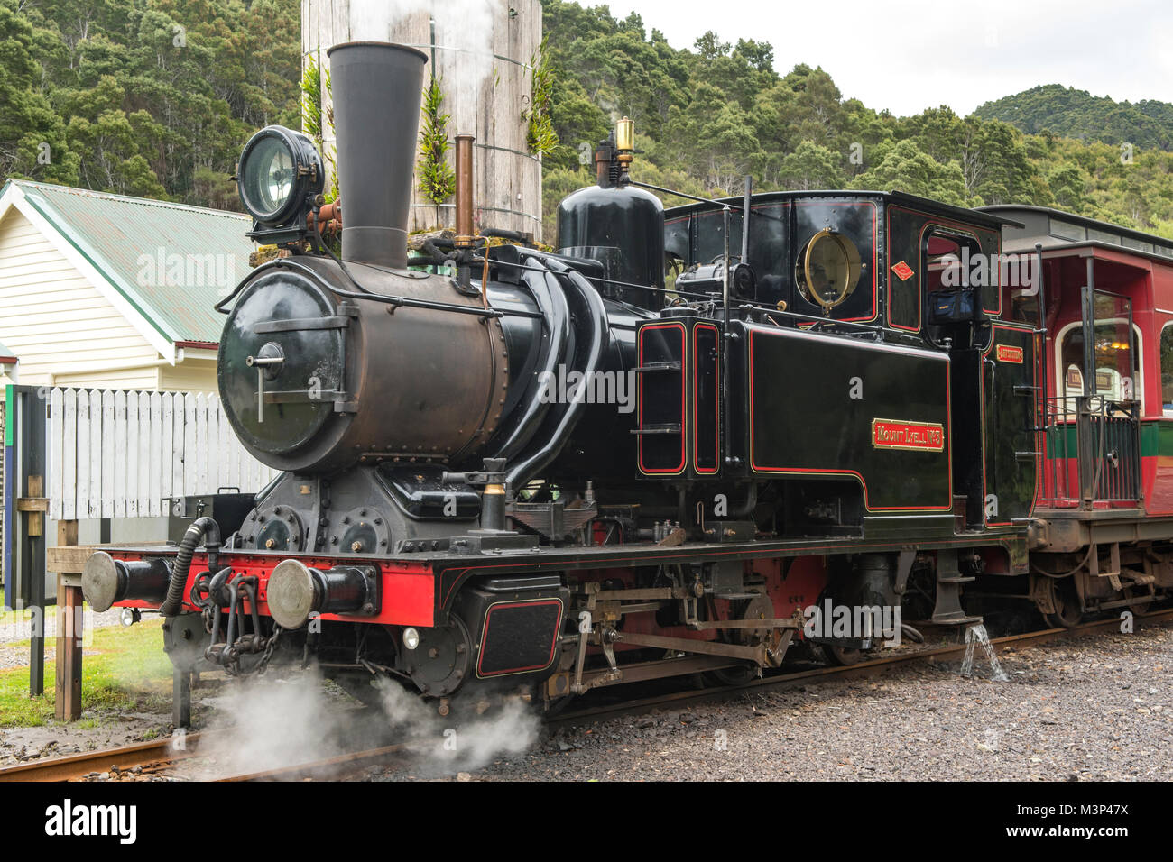 Mt Lyell No. 3 Locomotive, West Coast Wilderness Railway, Lynchford, Tasmania, Australia Stock Photo