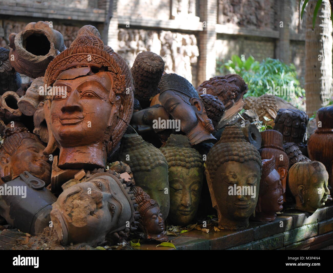 Clay Buddha statues, Chiang Mai, Thailand Stock Photo