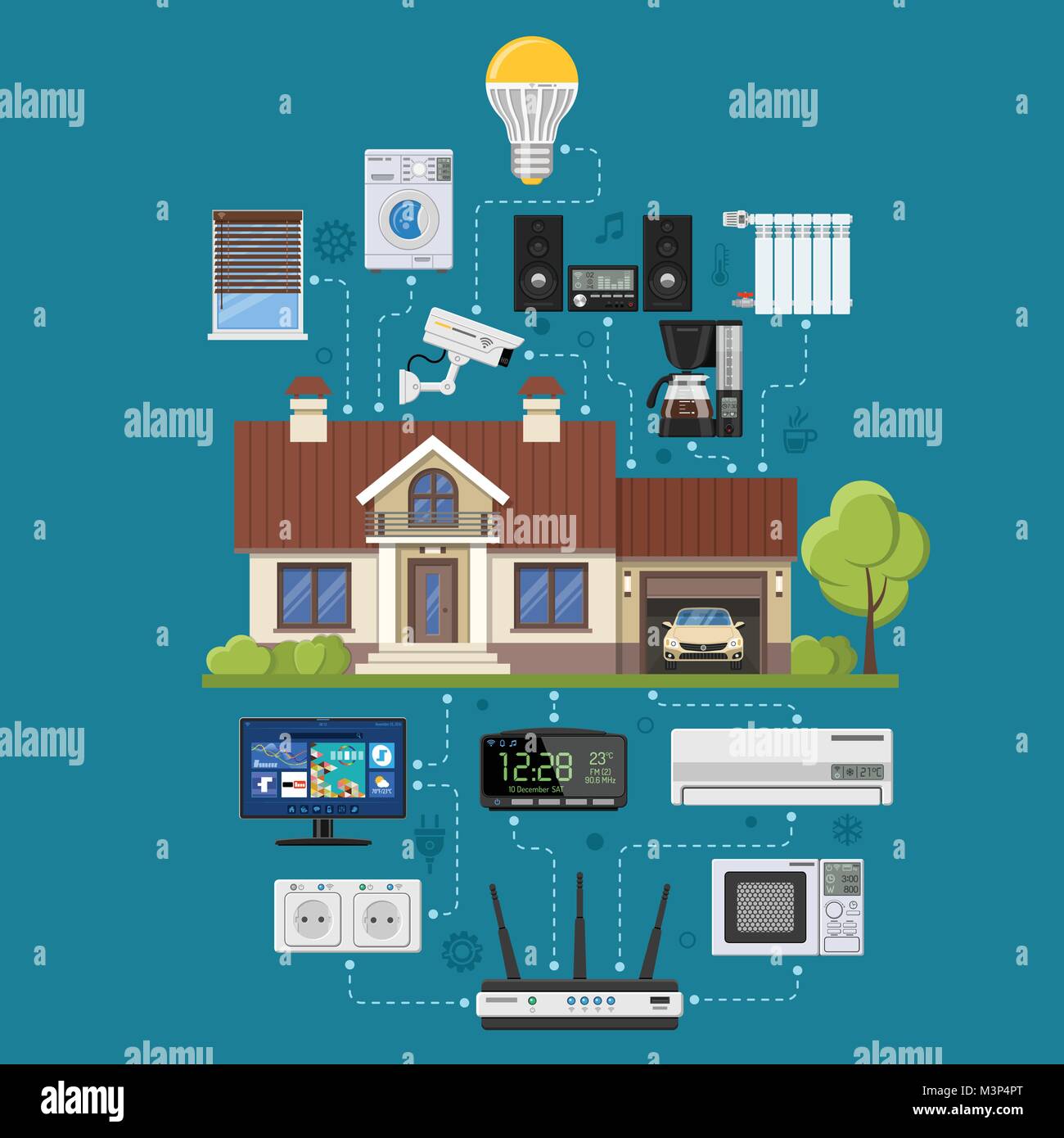 Smart Home and Internet of Things Stock Vector