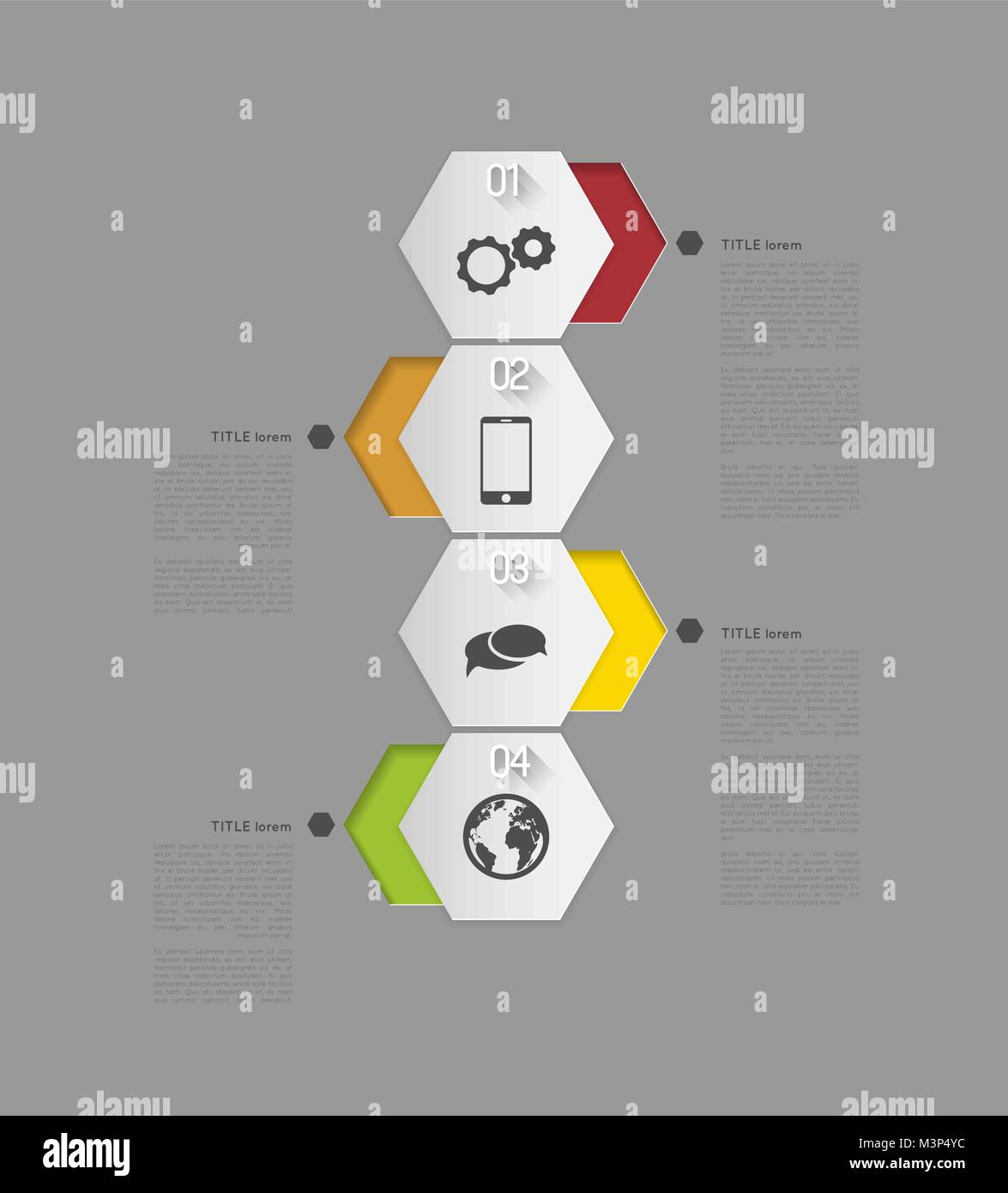 Infographic hexagon option presentation Stock Vector Images - Alamy