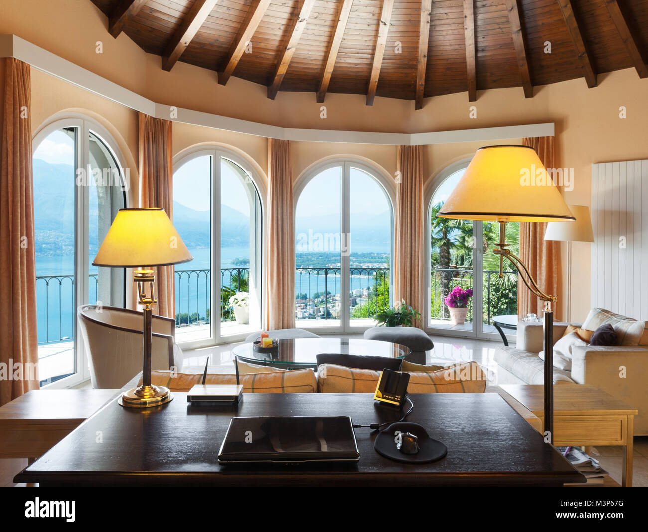house interior, comfortable living room in classic style Stock Photo ...