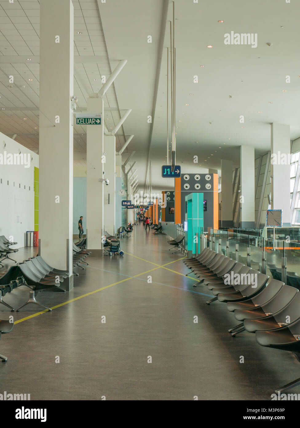 Airport Hallway with Airport Waiting Chair Area Stock Photo Alamy