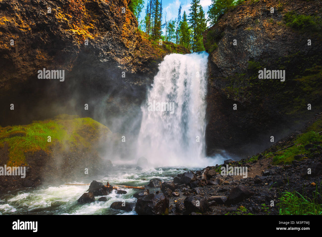 Moul Falls on Grouse Creek in Canada Stock Photo