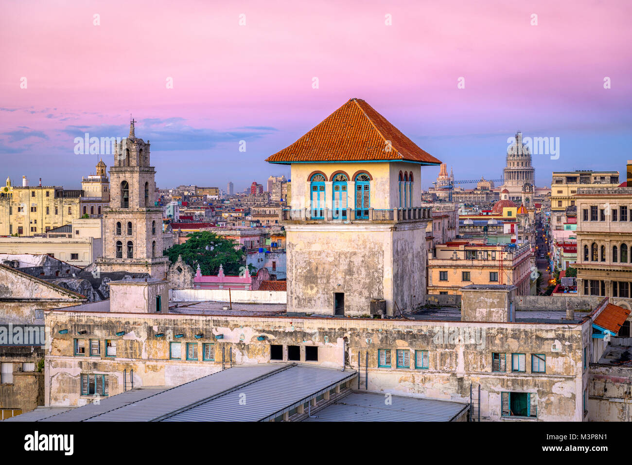 Havana, Cuba downtown skyline. Stock Photo