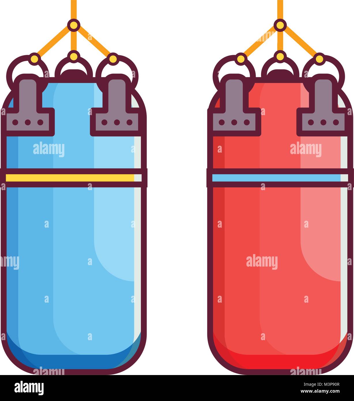 Red and Blue Punching Bag Icons Stock Vector Image & Art Alamy