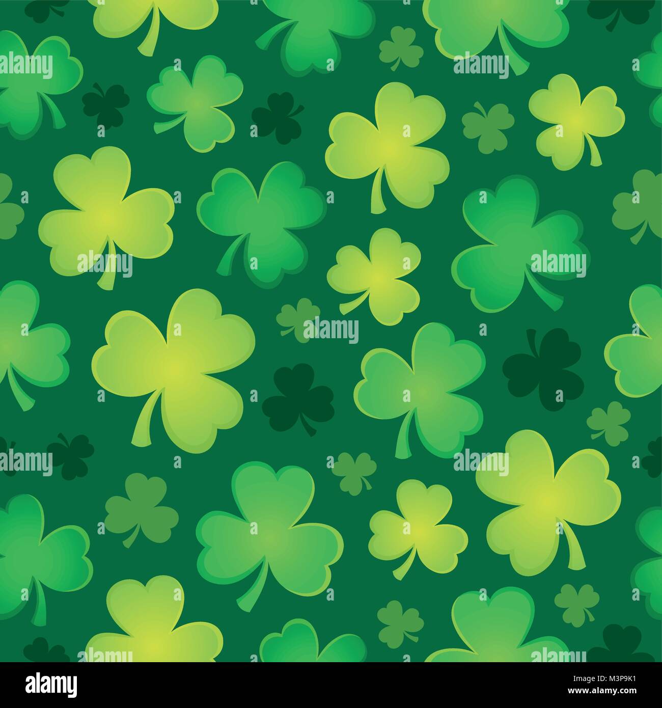 Three leaf clover seamless background 2 - eps10 vector illustration ...