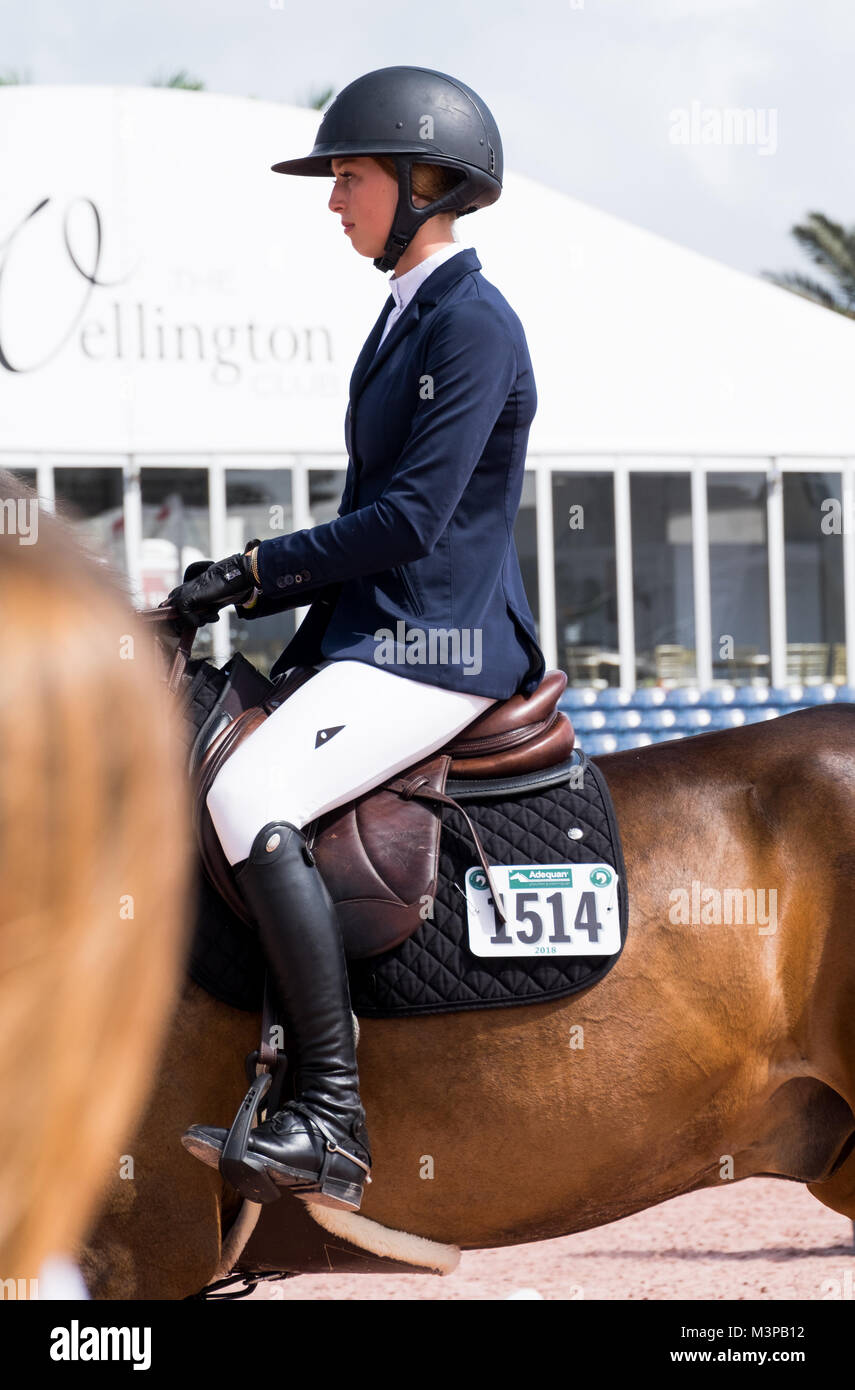 Wellington, FL, USA. 11th Feb, 2018. Eve Jobs wins 3rd place during the