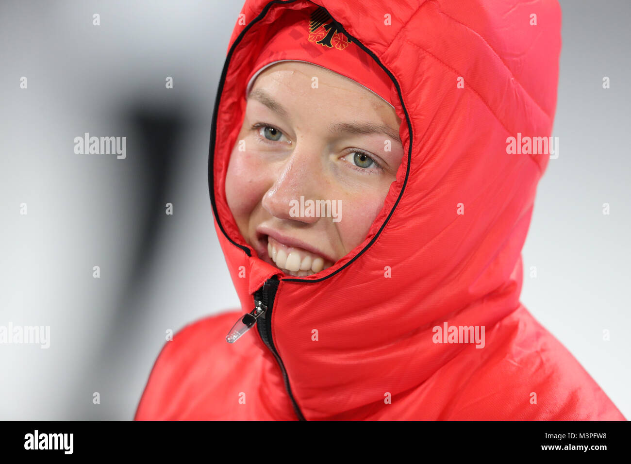 Laura Dahlmeier of Germany pictured before the women's 10 km biathlon pursuit at the Alpensia