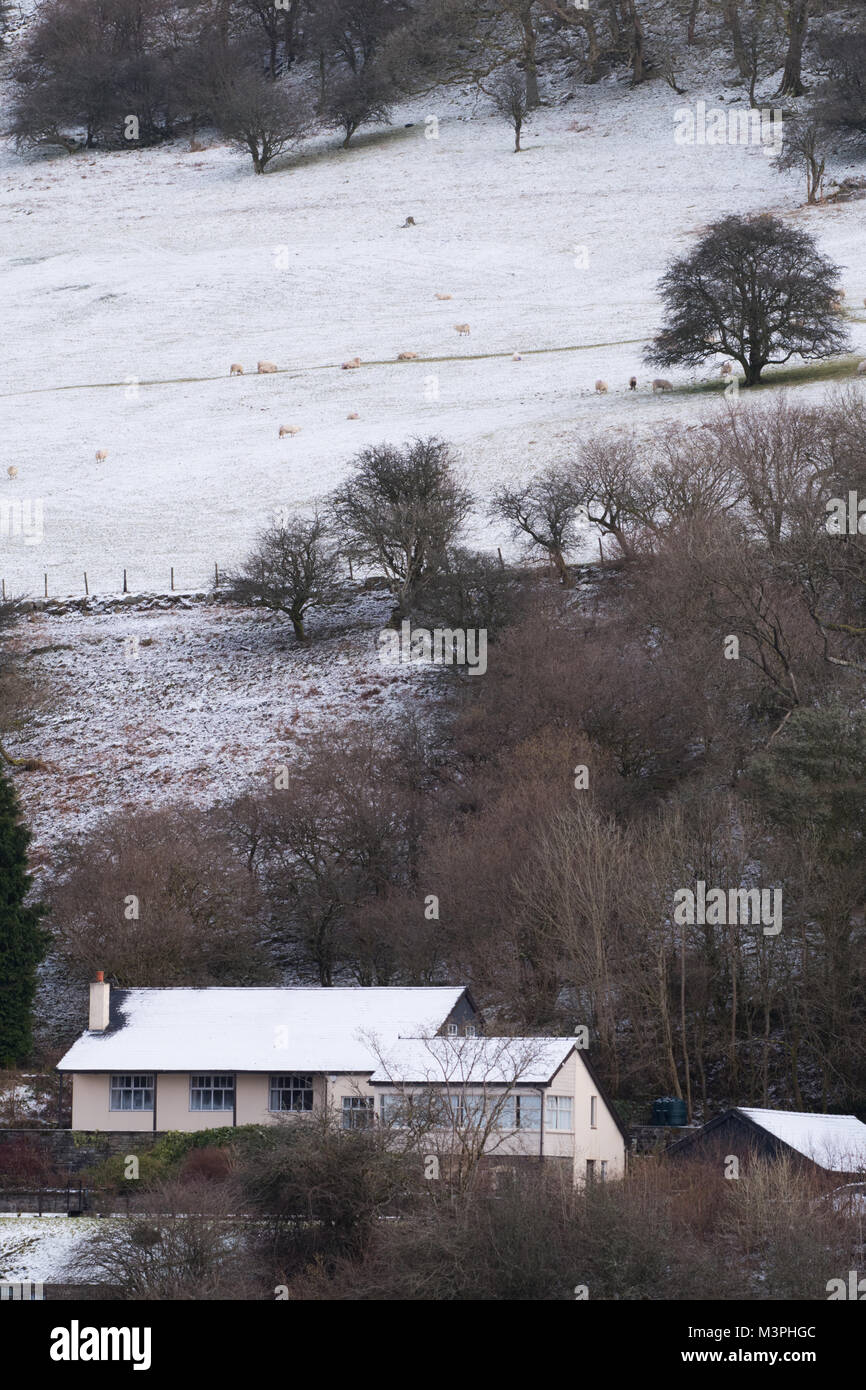 Pontsticill Reservoir, Brecon Beacons, South Wales, UK. 12 Febraury