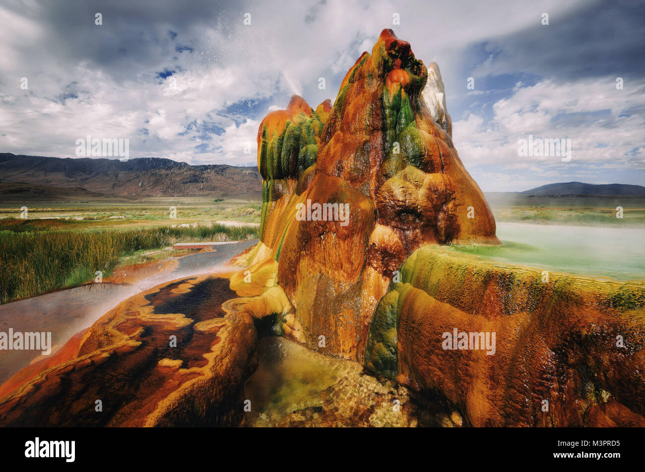 Fly Gyser Nevada taken in 2015 Stock Photo