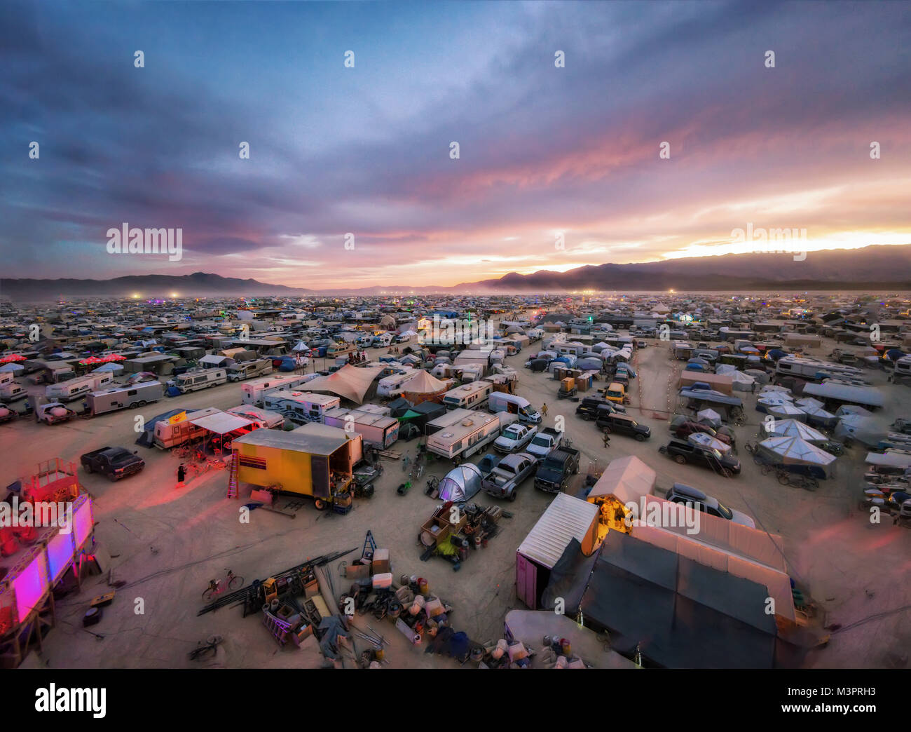 Black Rock Desert, USA - 2nd of September 2016: Burning Man taken in 2015 Stock Photo