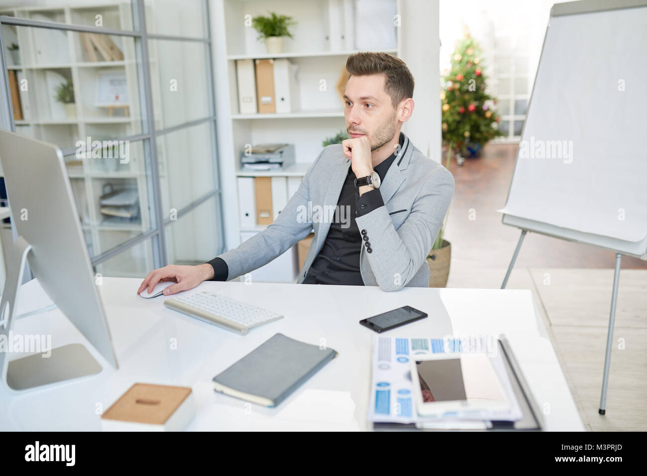 Young handsome businessman copy hi-res stock photography and images - Alamy
