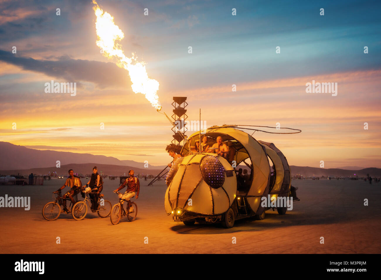 Black Rock Desert, USA - 2nd of September 2016: Burning Man taken in 2015 Stock Photo