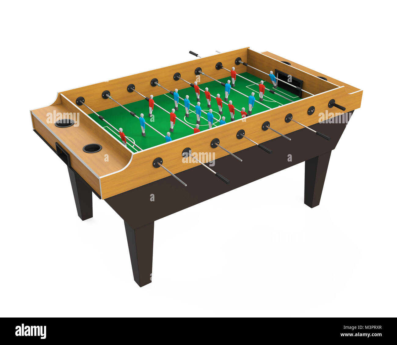 Foosball Soccer Table Game Isolated Stock Photo Alamy