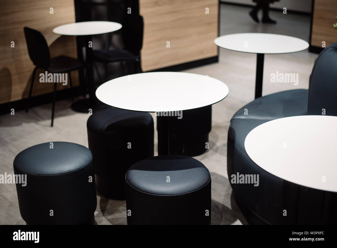 https www alamy com stock photo interior of a cozy restaurant or cafe black and white color of interior 174451408 html