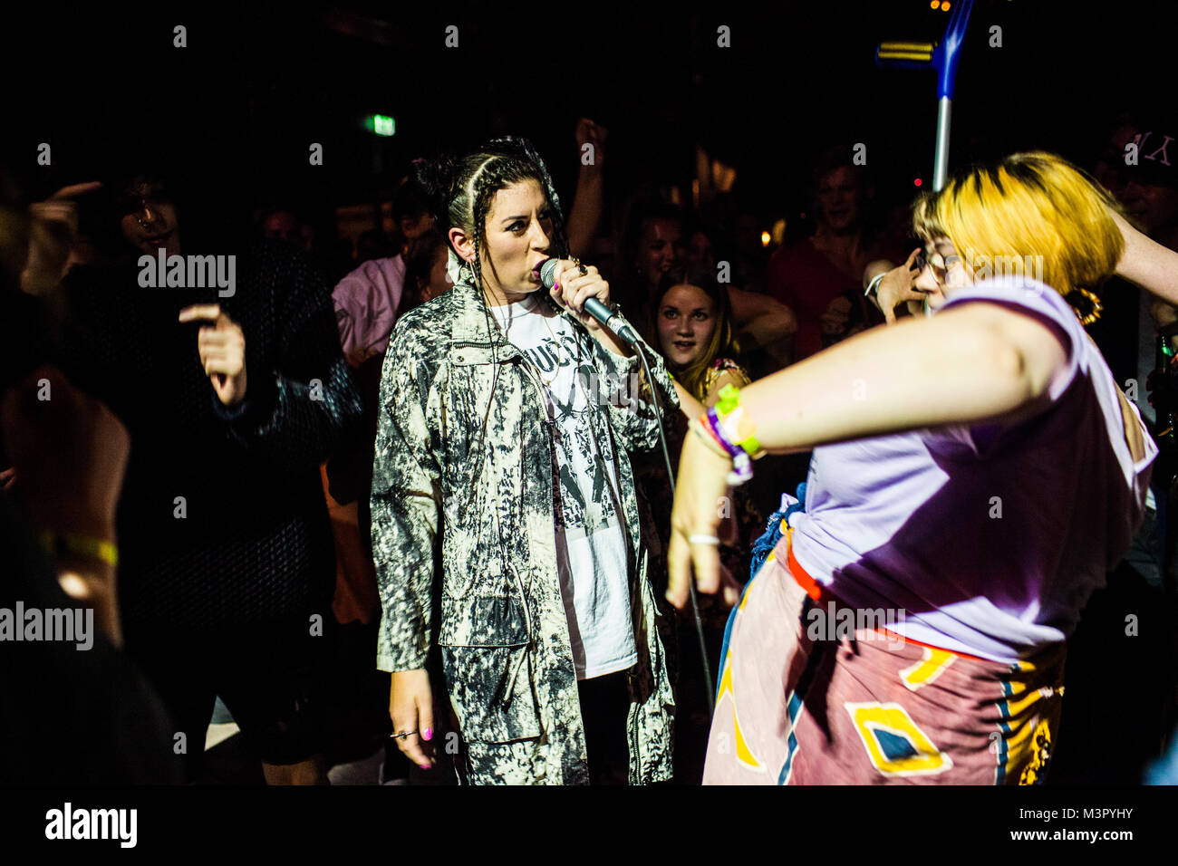 The Swedish grime rapper Gnučči (Ana Rab) performs a live concert at ...