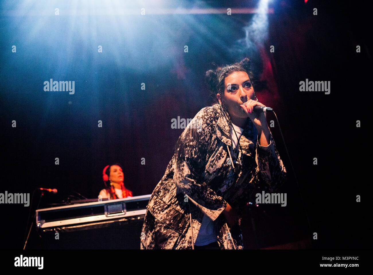 The Swedish grime rapper Gnučči (Ana Rab) performs a live concert at ...