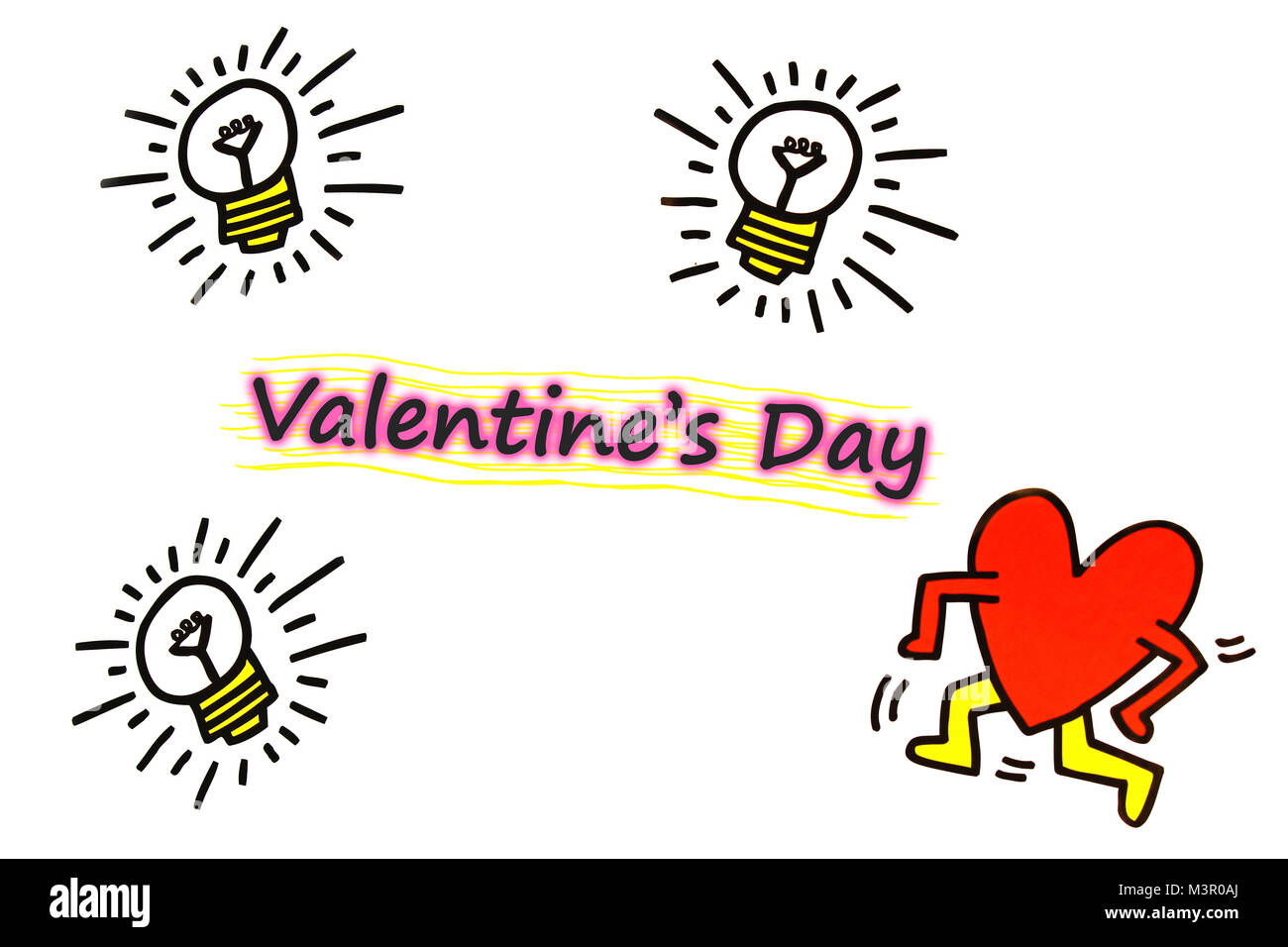 Lights and heart icon for Valentine's day concept Stock Photo - Alamy