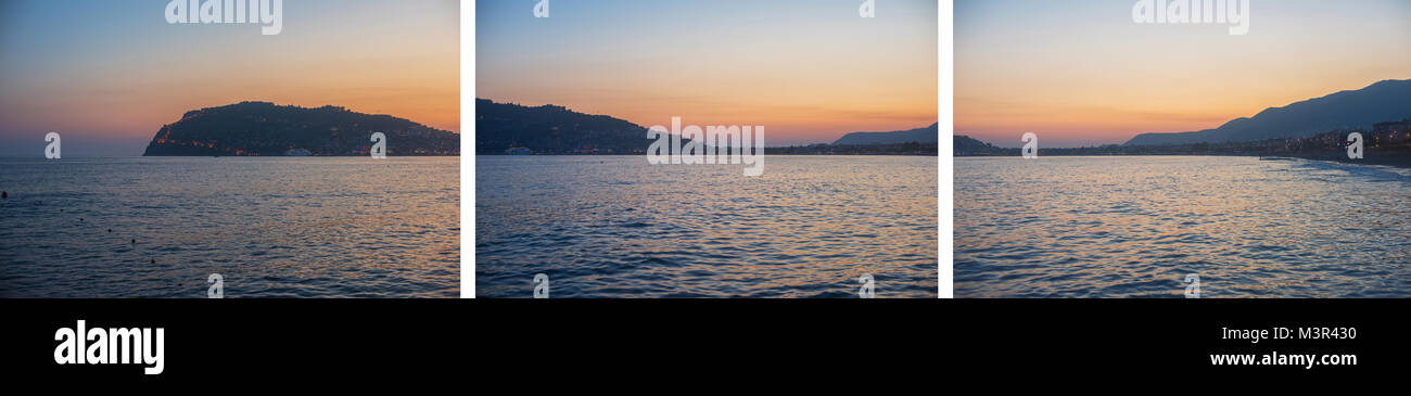 Alanya in the evening Stock Photo