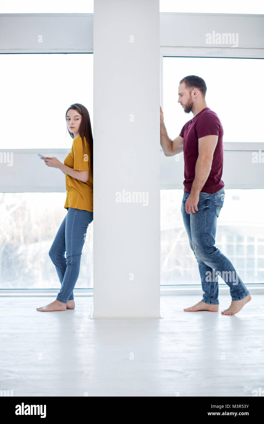 Sad woman unfaithful man hi-res stock photography and images - Alamy