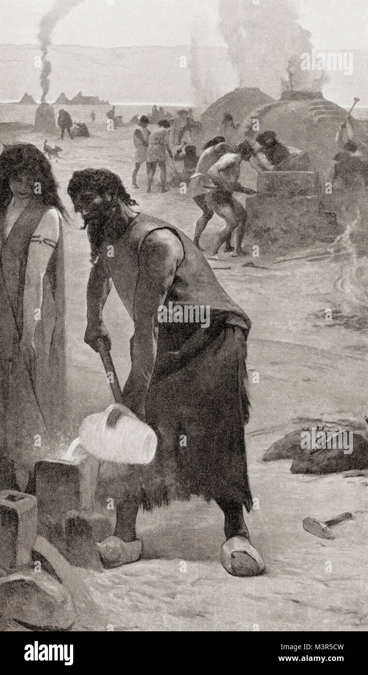 The age of bronze and iron.  From Hutchinson's History of the Nations, published 1915. Stock Photo