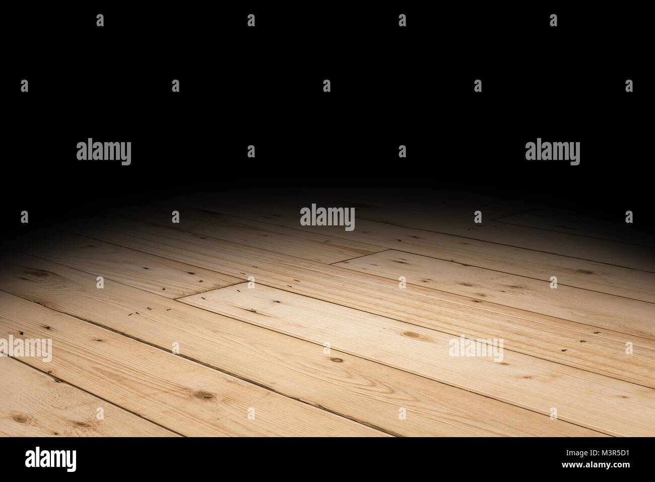 Plank wood floor texture perspective background for display or montage of product,Mock up template for your design. Stock Photo