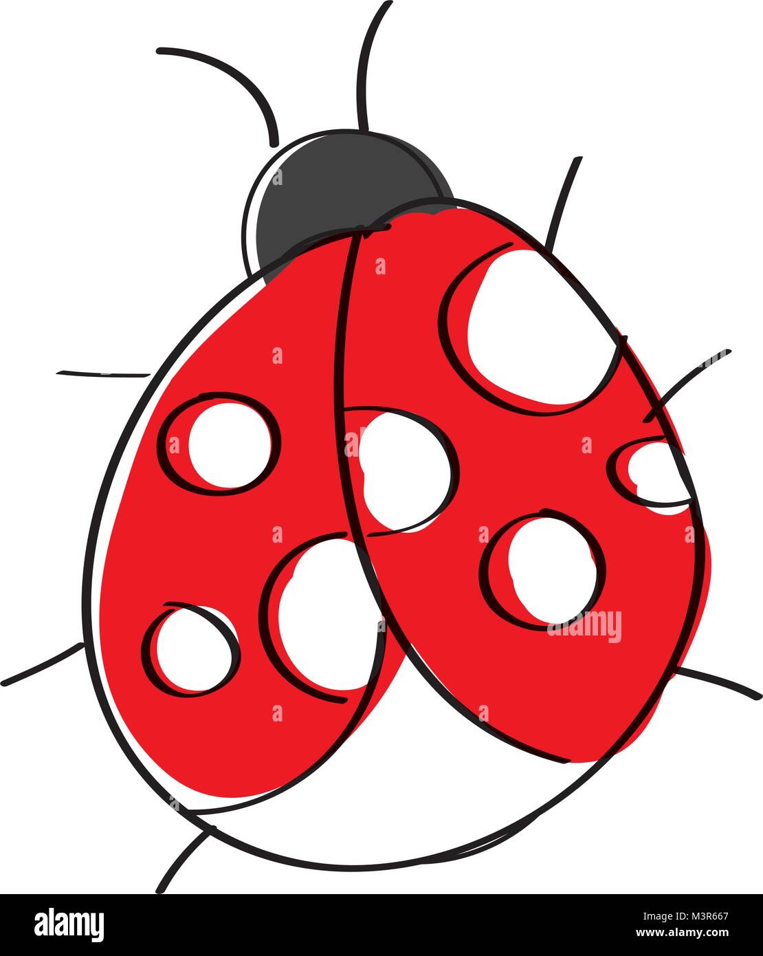 cute insect ladybug animal wildlife icon Stock Vector Image & Art - Alamy